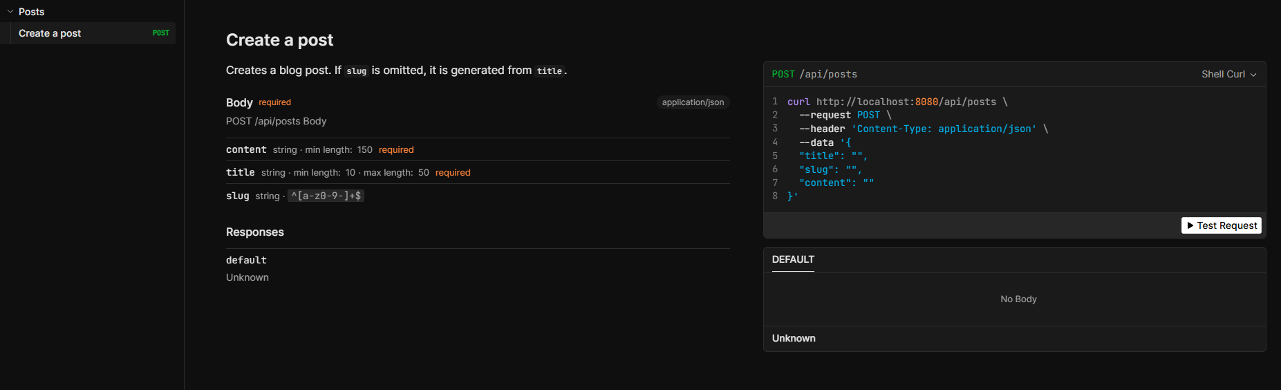 Generated openapi route